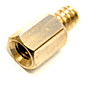 A brass motherboard 'standoff' or 'spacer' A brass motherboard 'standoff' or 'spacer'
